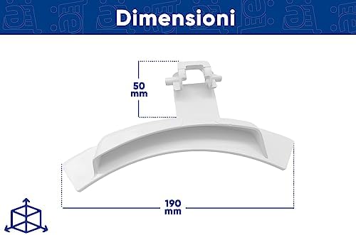  **Door Handle Kit per Macchina da Lavare per Electrolux, AEG e Zanussi - Included Hose, Pin and Spring - Dimensioni 190