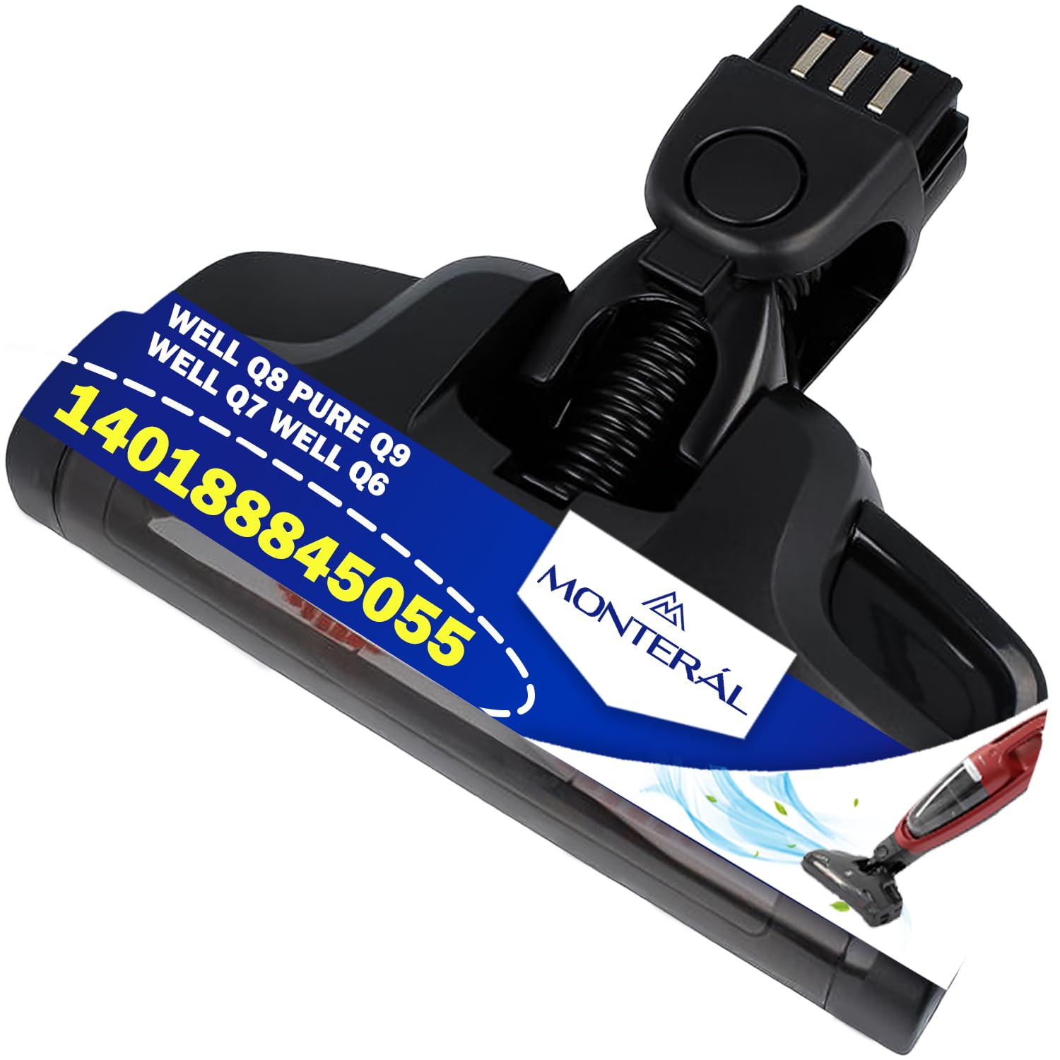  MONTERAL Turbo Brush per Aspirapolvere Wireless elettrico - per Electrolux - Mod. 140188845055 - Fatto in Italia - Gara