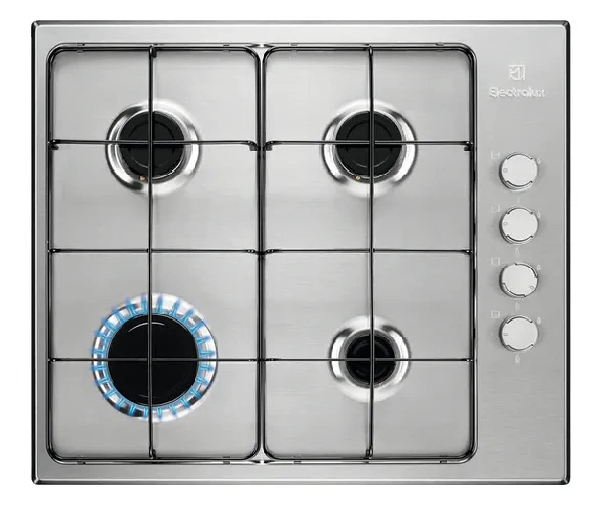  **Electrolux KGS6404SX Gas Hob - 4 Stainless Steel Burners Perfezione Italiana**
| **Electrolux KGS6404SX Gas Cooktop -